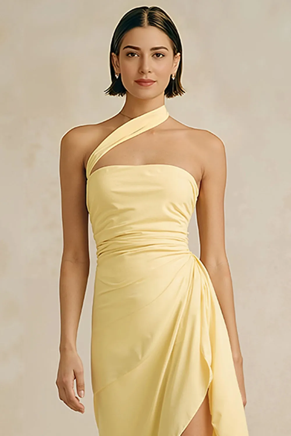 Daffodil Strapless A Line Wedding Guest Dress with Slit sold by Wedtrend product image thumbnail 3