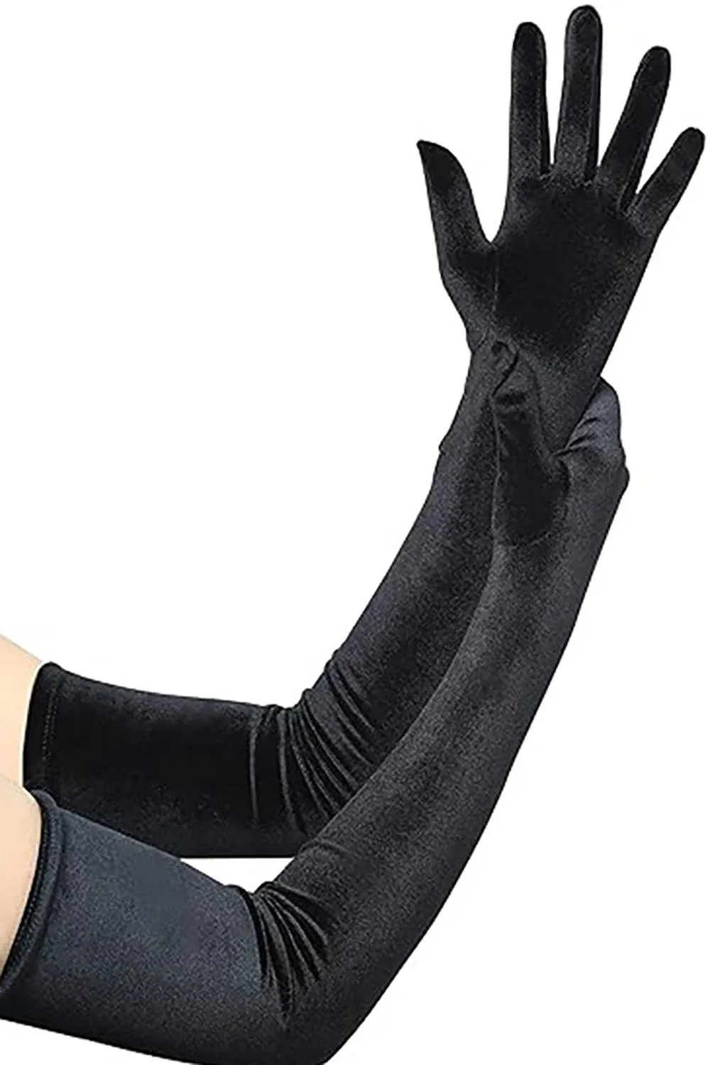 Black Velvet Party Gloves sold by Wedtrend product image thumbnail 3