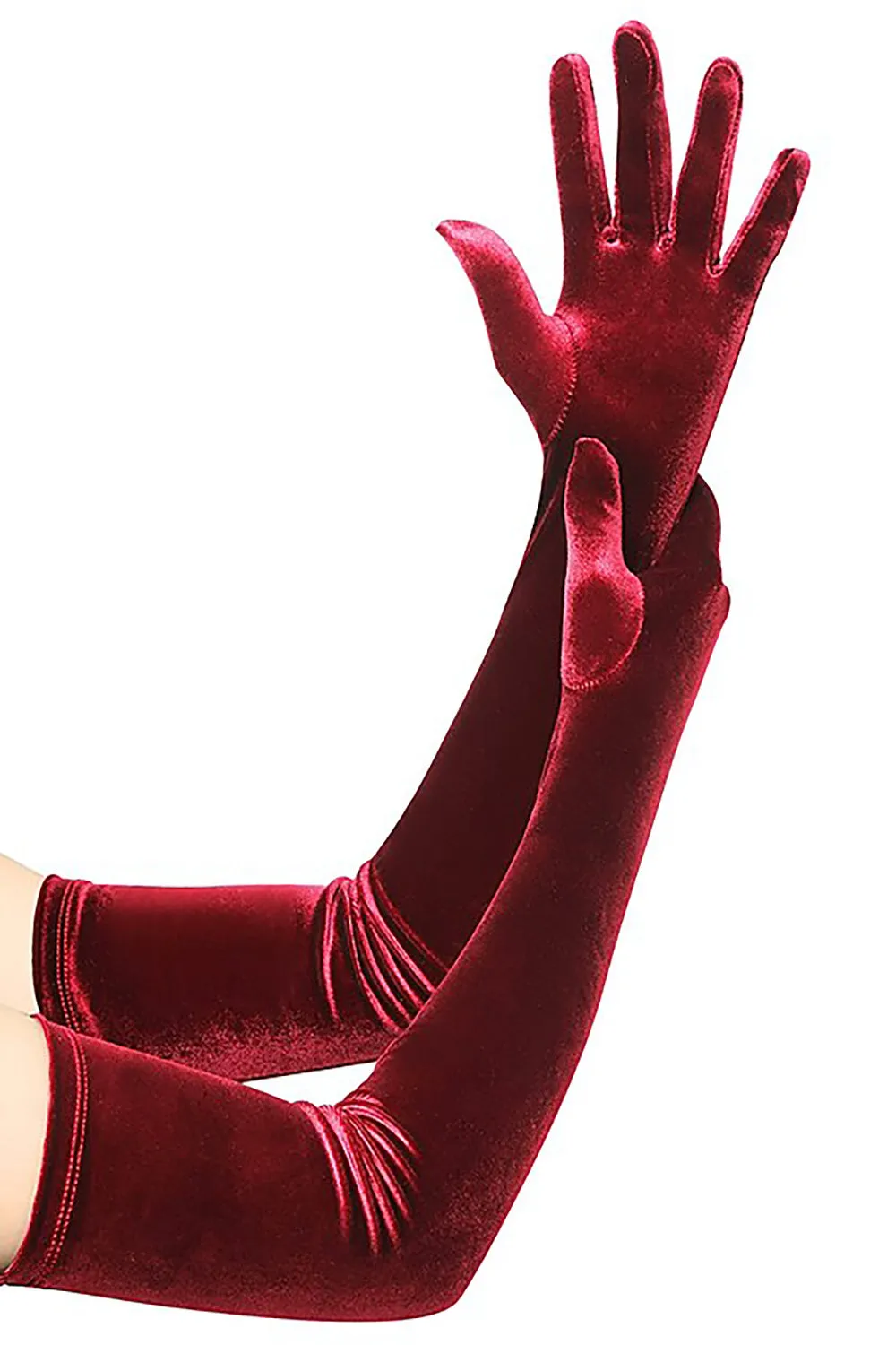 Black Velvet Party Gloves sold by Wedtrend product image thumbnail 4