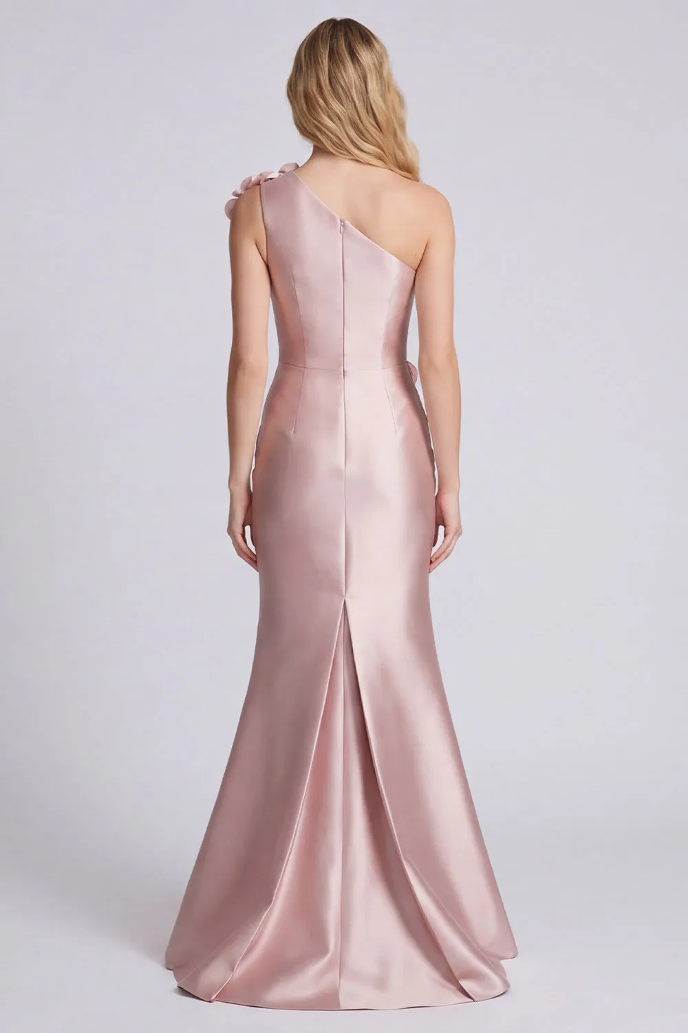Rose One Shoulder Mermaid Formal Dress with 3D Flowers sold by Wedtrend product image thumbnail 2