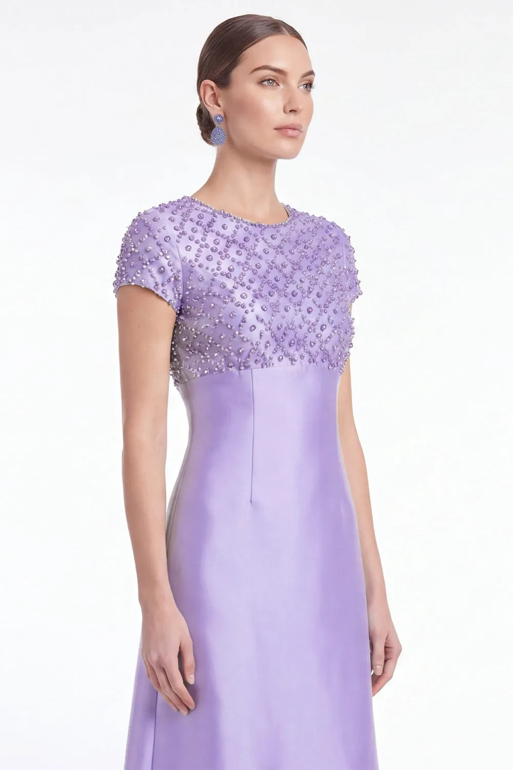 Light Plum Beaded A Line Mother of the Bride Dress sold by Wedtrend product image thumbnail 3