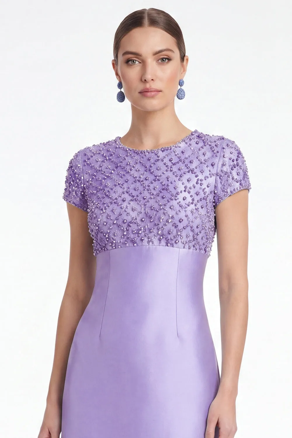Light Plum Beaded A Line Mother of the Bride Dress sold by Wedtrend product image thumbnail 4