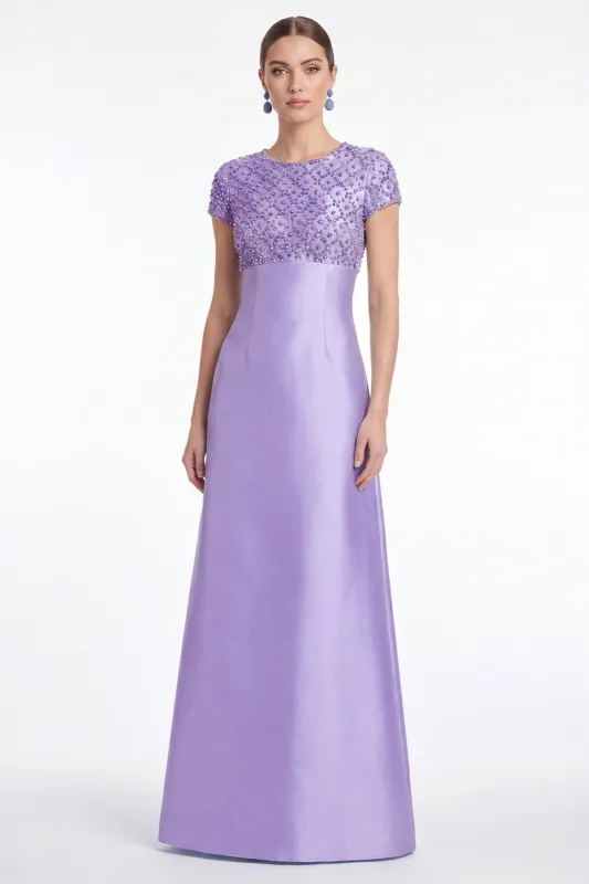 Light Plum Beaded A Line Mother of the Bride Dress made by Wedtrend