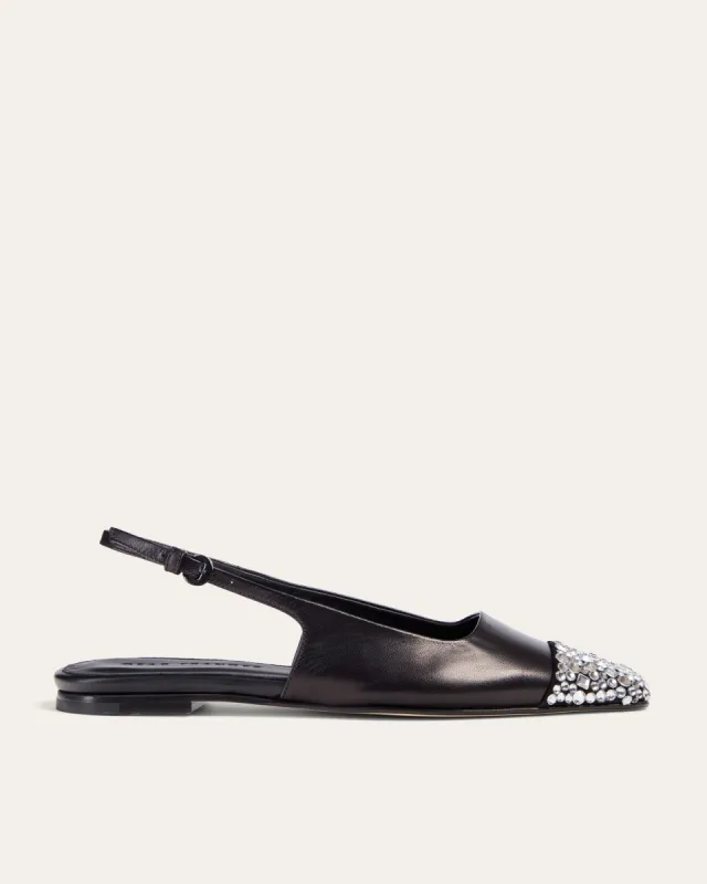 Tia Slingback, Black Crystal sold by Dear Frances