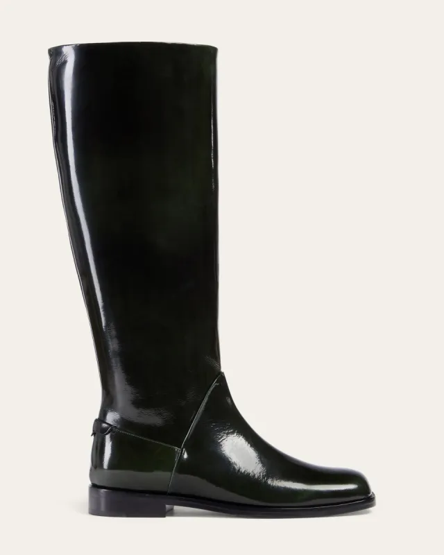 Jia Boot, Bottle Green sold by Dear Frances