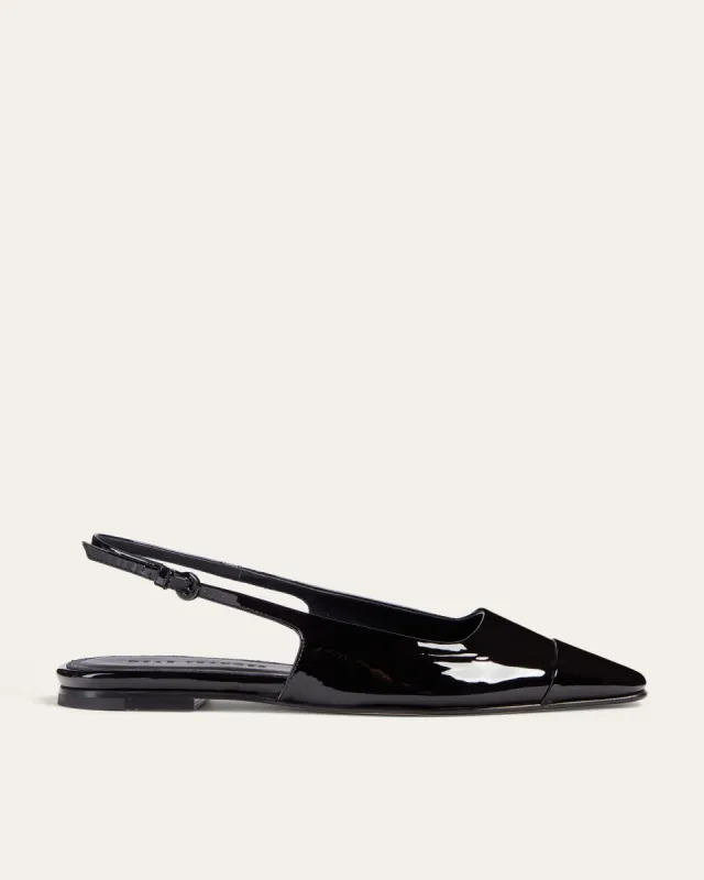 Tia Slingback, Black Patent sold by Dear Frances