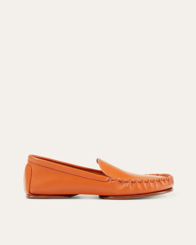 Driver Loafer, Orange made by Dear Frances