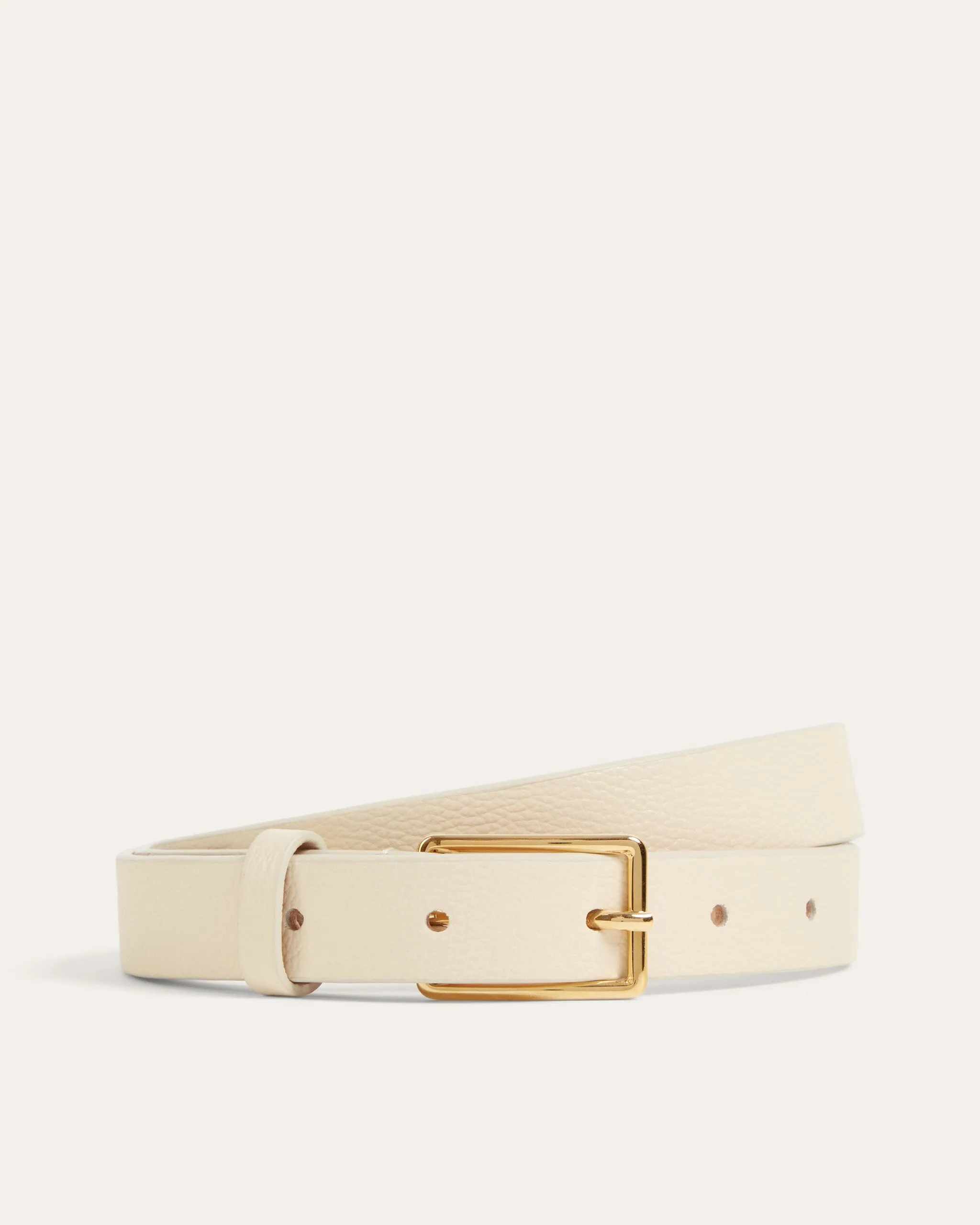 Attilio Narrow Belt, Crema sold by Dear Frances