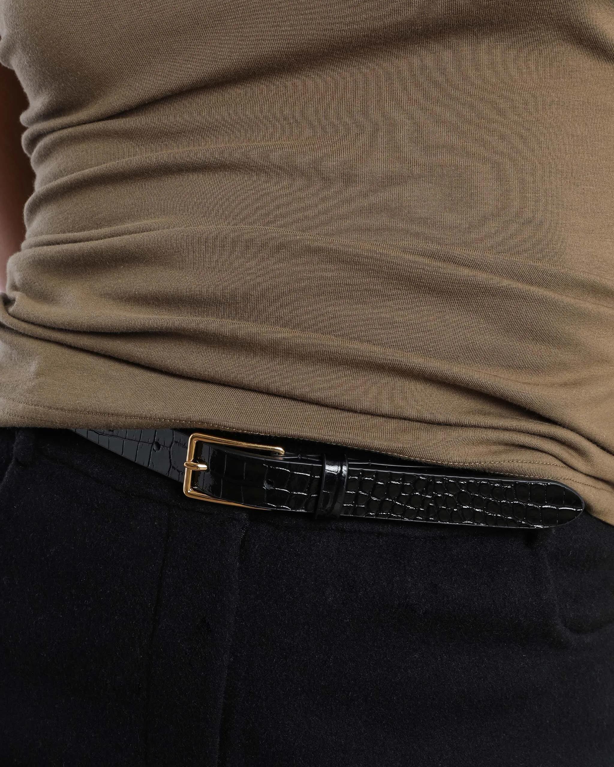 Attilio Narrow Belt, Croco sold by Dear Frances product image thumbnail 2