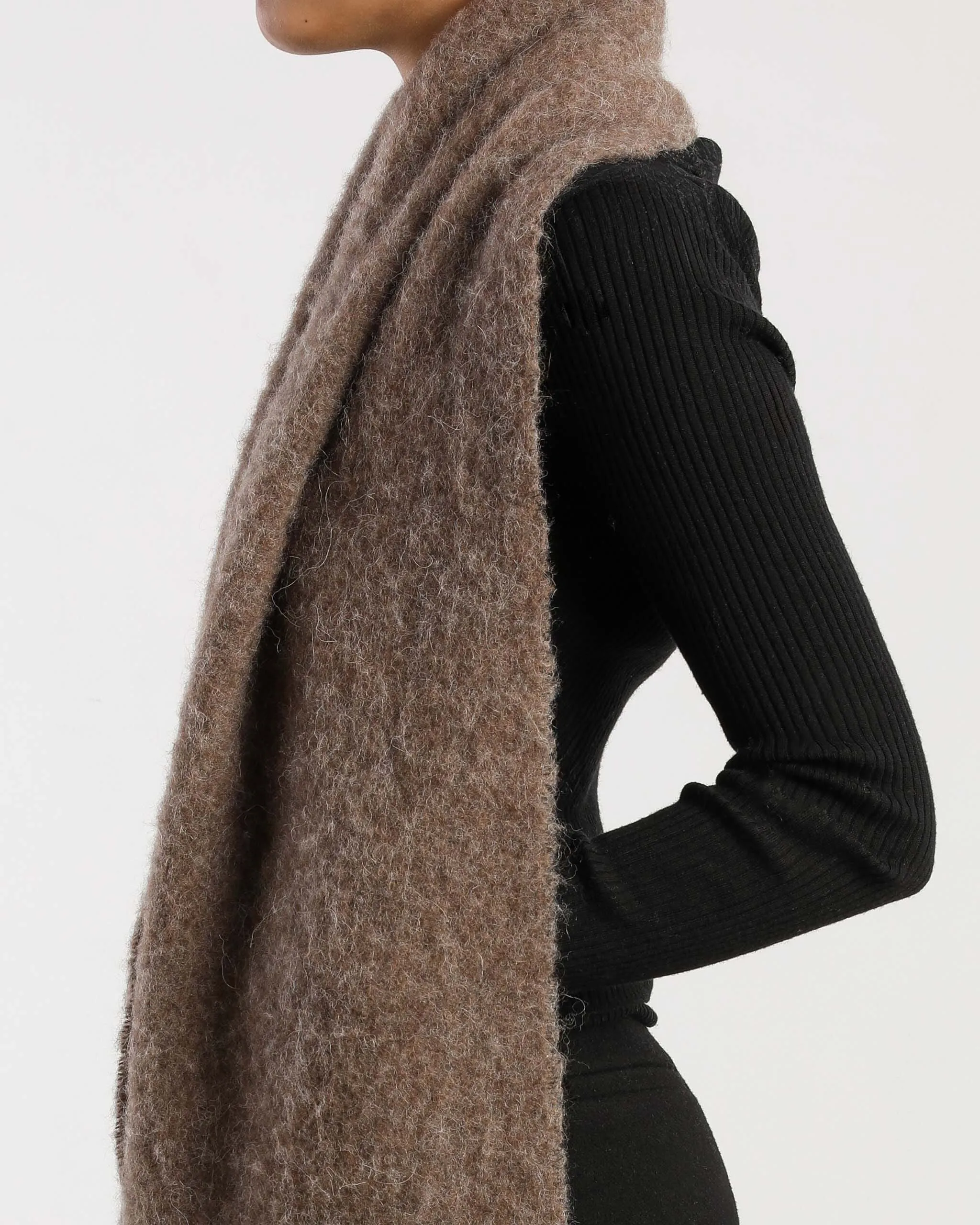 Tabata Alpaca Scarf, Mocha sold by Dear Frances product image thumbnail 5