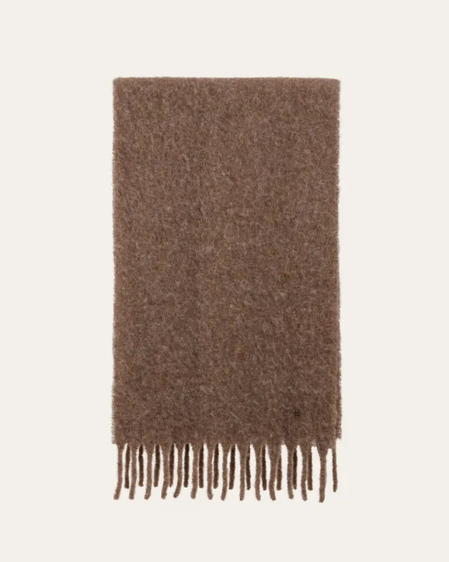 Tabata Alpaca Scarf, Mocha sold by Dear Frances