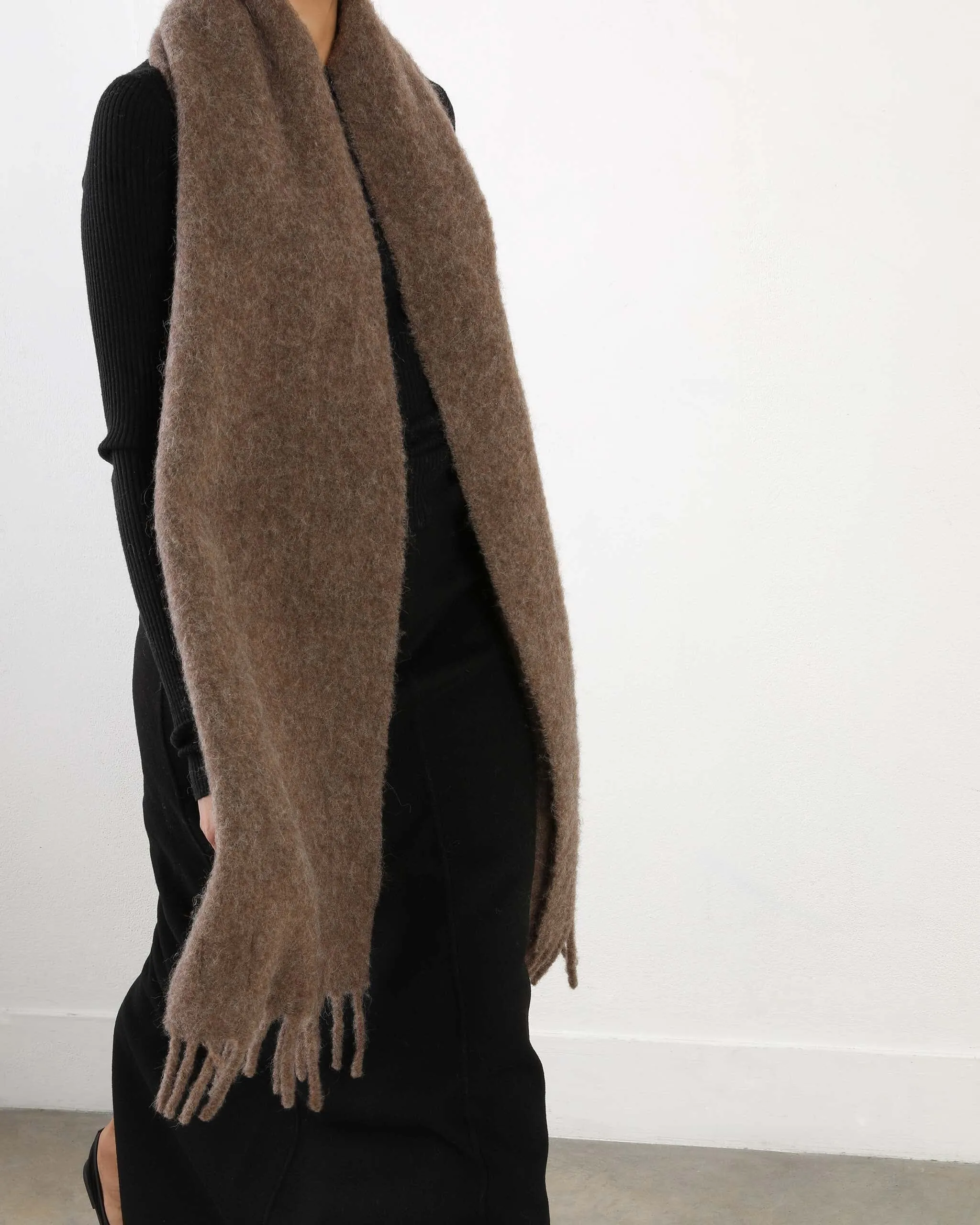 Tabata Alpaca Scarf, Mocha sold by Dear Frances product image thumbnail 2