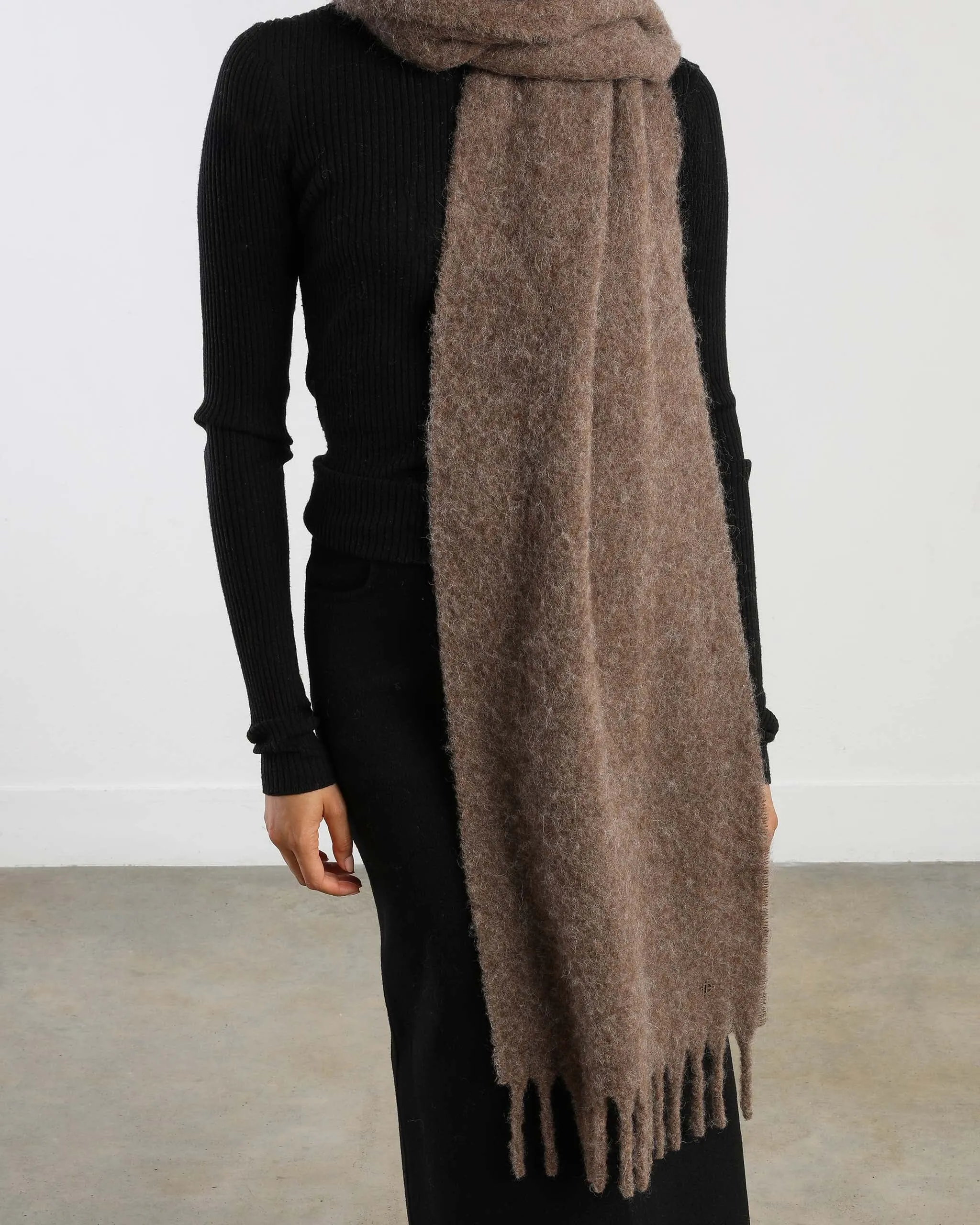 Tabata Alpaca Scarf, Mocha sold by Dear Frances product image thumbnail 4