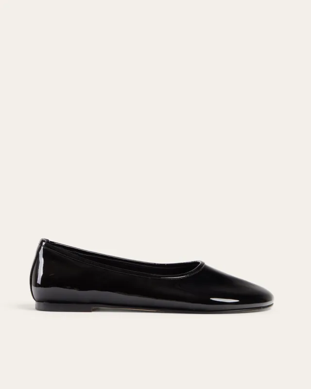 Rina Flat, Black Patent sold by Dear Frances
