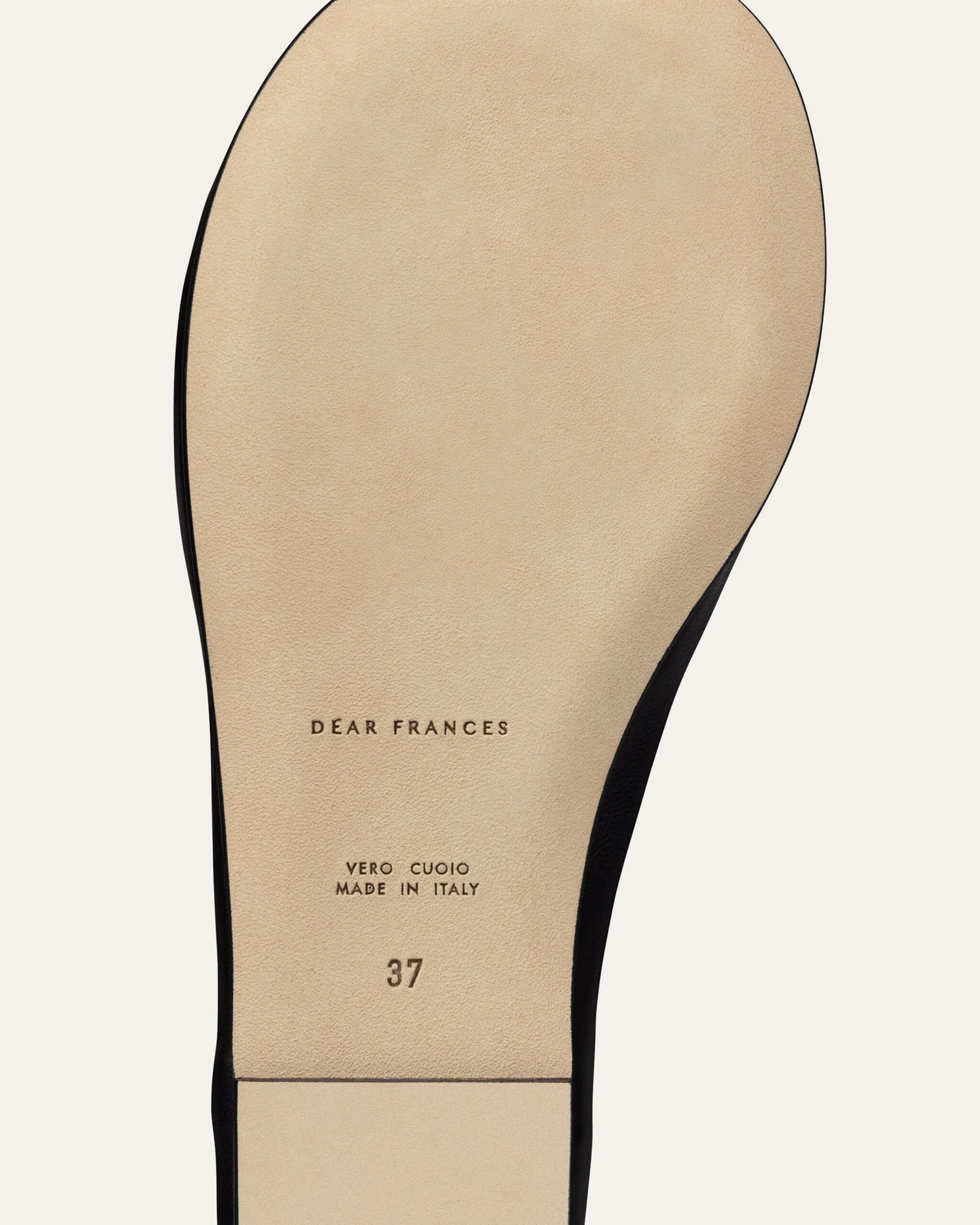 Rina Flat, Black Leather sold by Dear Frances product image thumbnail 3