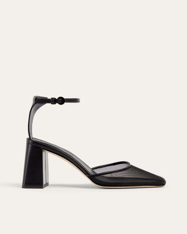 Felice Pump, Black Mesh sold by Dear Frances