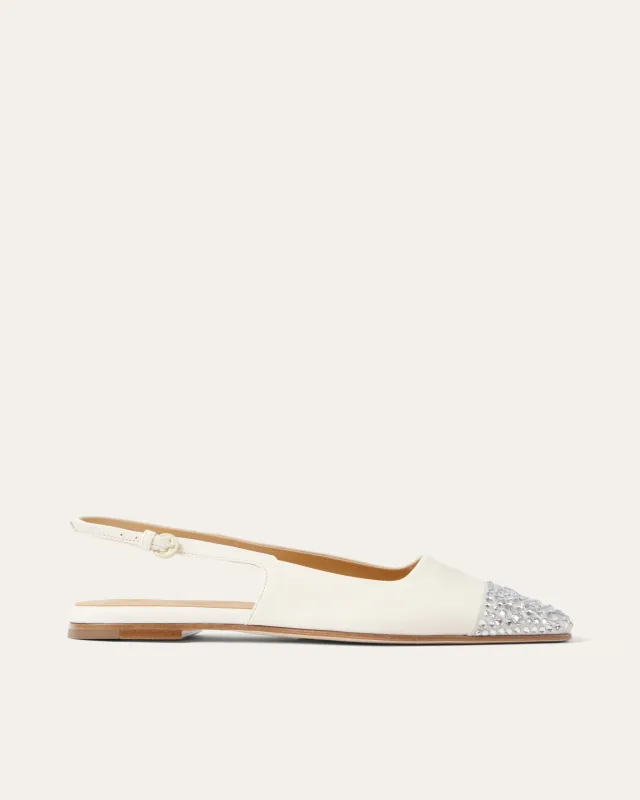 Tia Slingback, Crema Crystal sold by Dear Frances