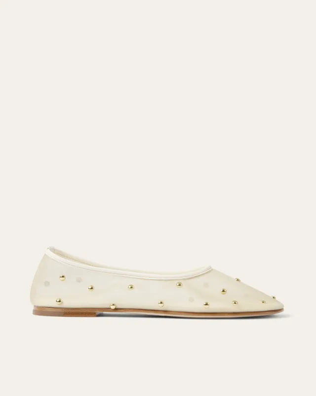 Balla Studs, Crema Mesh sold by Dear Frances