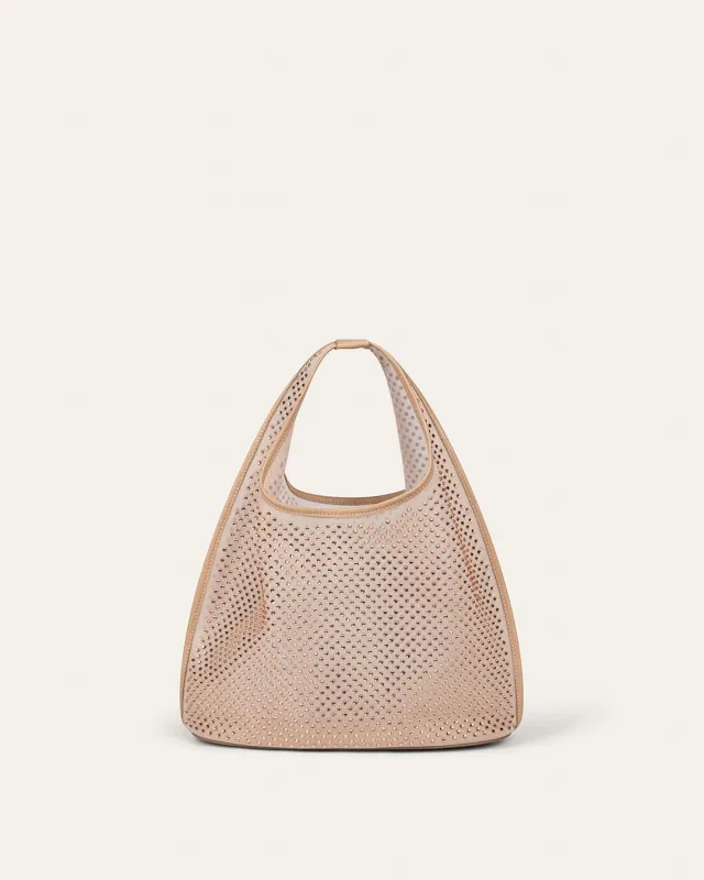 Small Mesh Sacchetto, Nude Crystal sold by Dear Frances