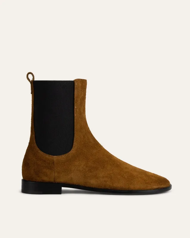Rina Chelsea Boot, Toffee Suede sold by Dear Frances