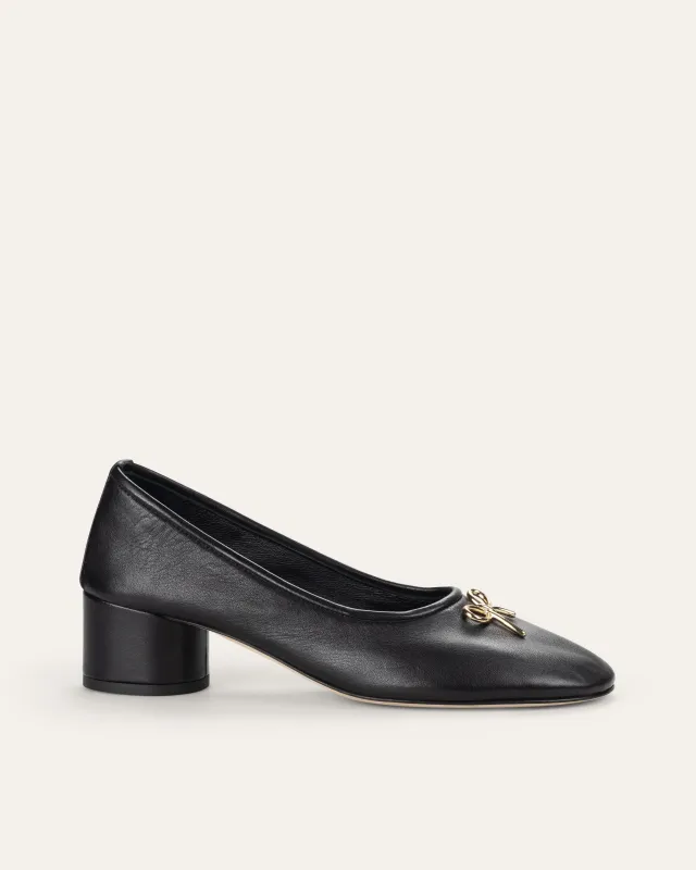 Balla Bow Pump, Black sold by Dear Frances