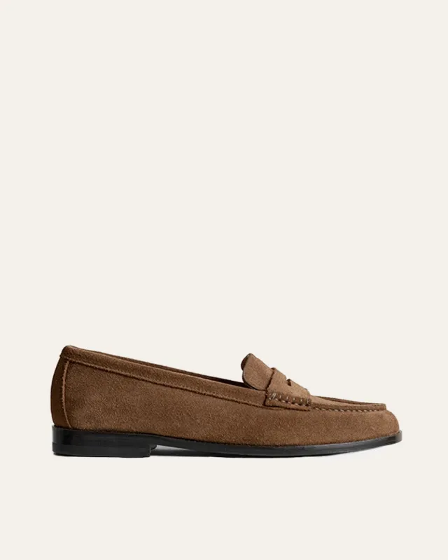Zio Loafer, Tabacco Suede sold by Dear Frances