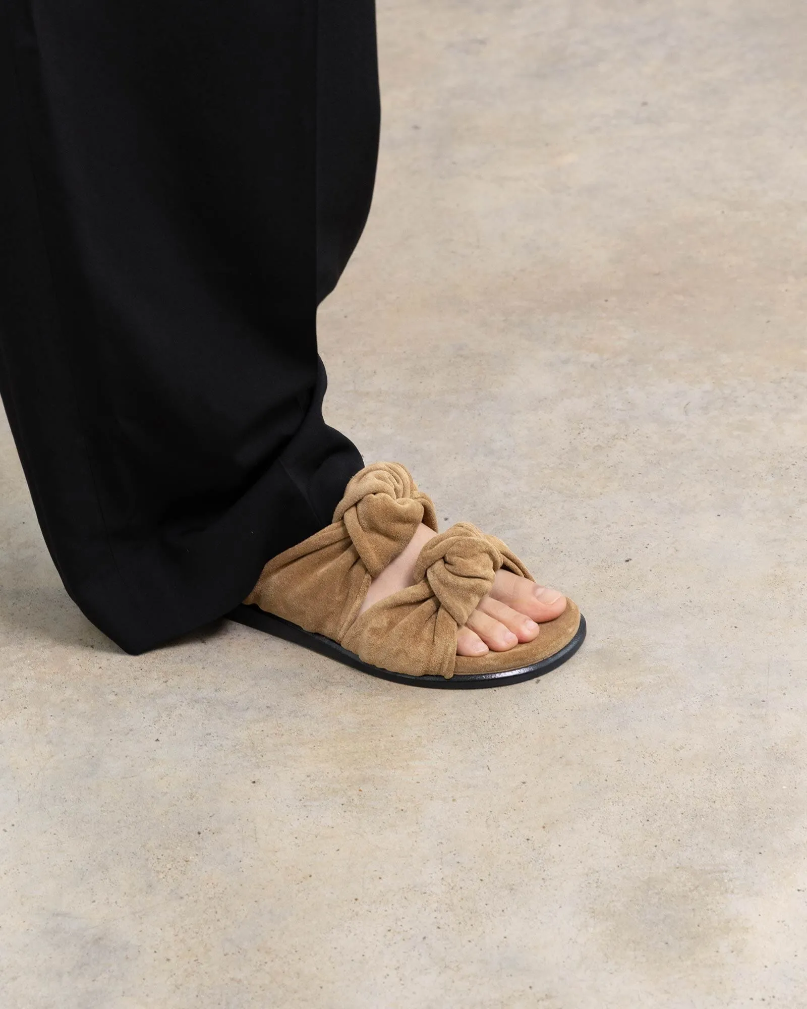 Tye Slide, Caramel Suede sold by Dear Frances product image thumbnail 3