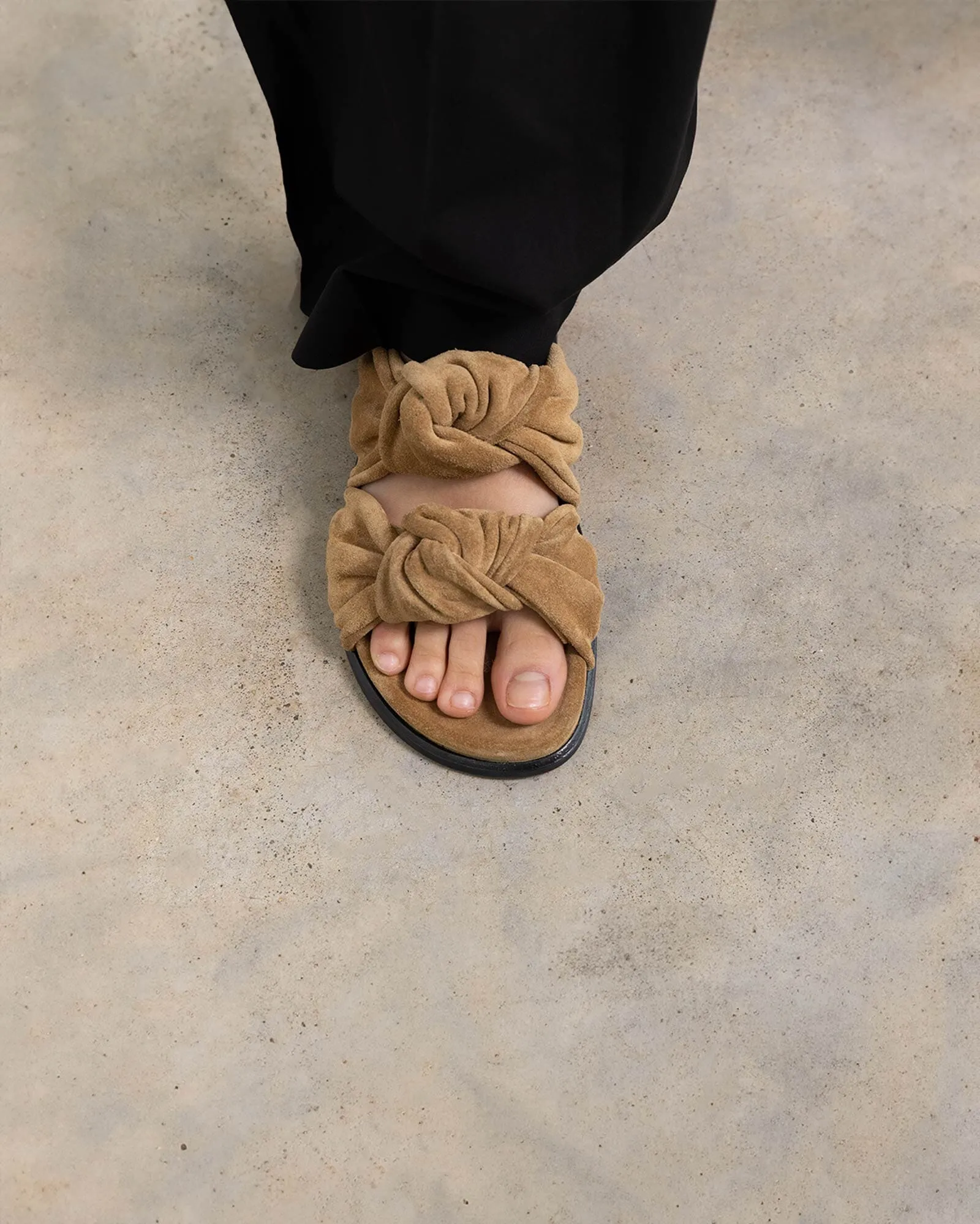 Tye Slide, Caramel Suede sold by Dear Frances product image thumbnail 4