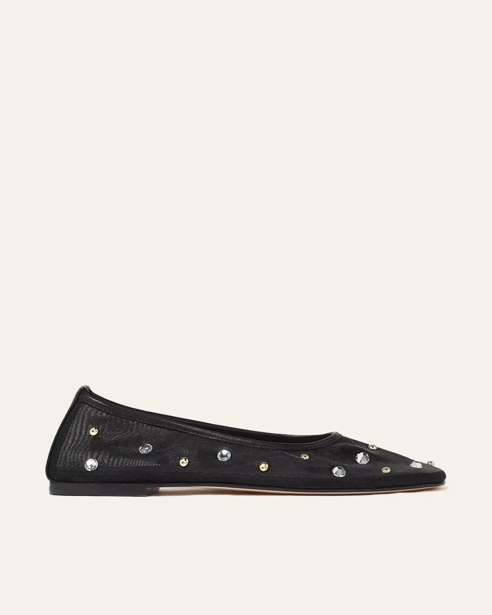 Rina Flat, Black Mesh sold by Dear Frances