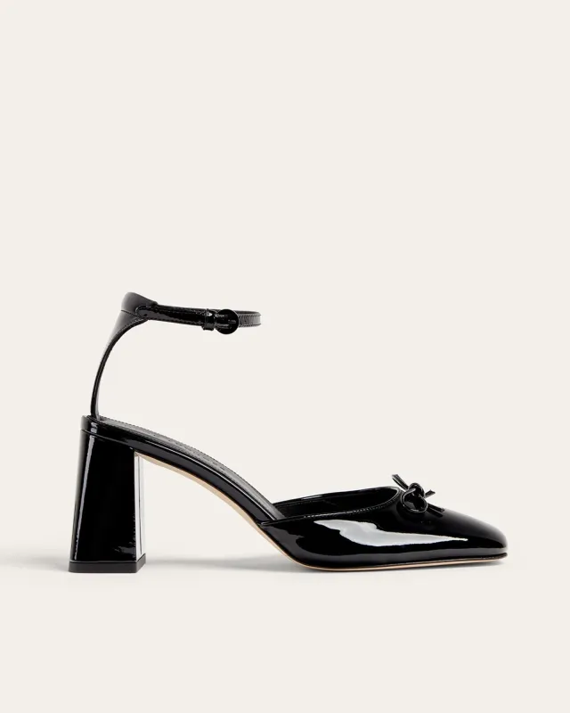 Felice Pump, Black Patent made by Dear Frances