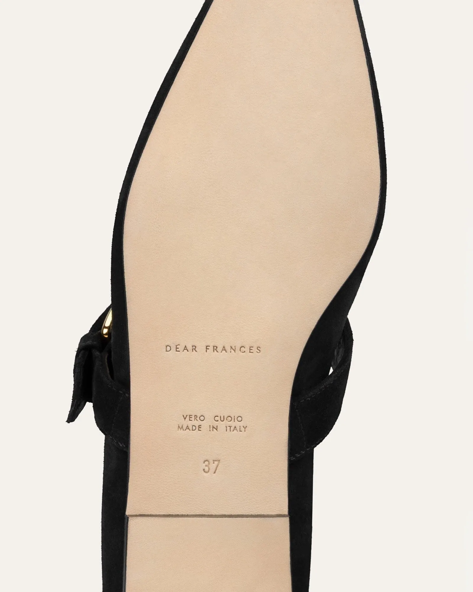 Topo Flat with Strap, Black Suede sold by Dear Frances product image thumbnail 3