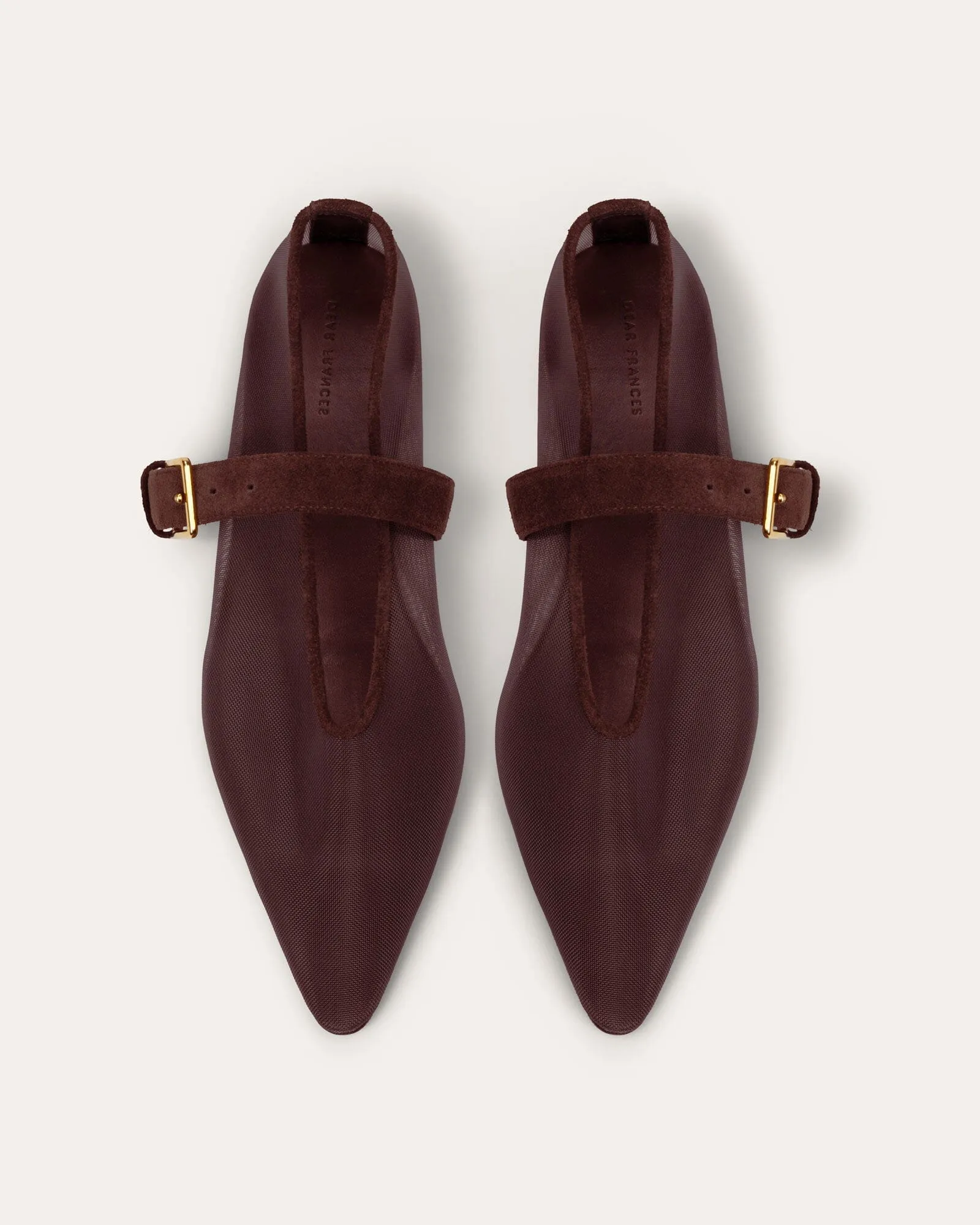 Topo Flat with Strap, Bordeaux Mesh sold by Dear Frances product image thumbnail 2