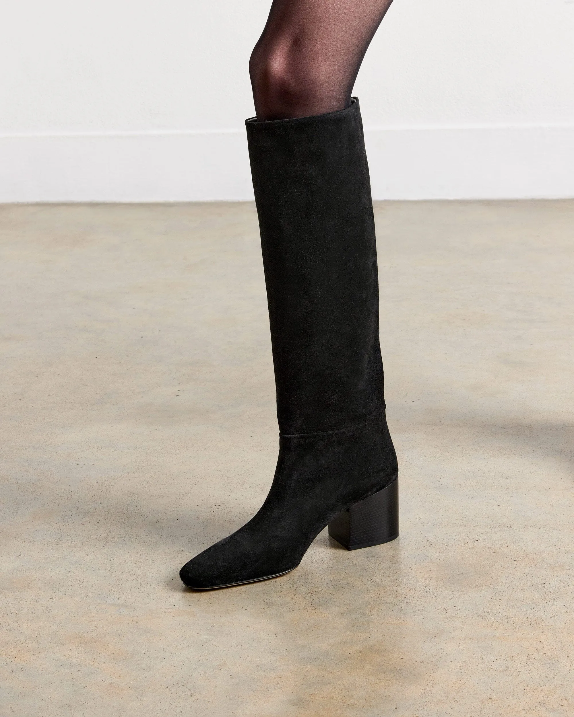 Alma Knee Boot, Black Suede sold by Dear Frances product image thumbnail 2