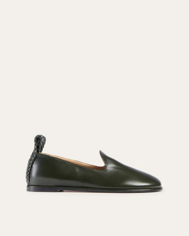Mika Loafer, Bottle Green sold by Dear Frances