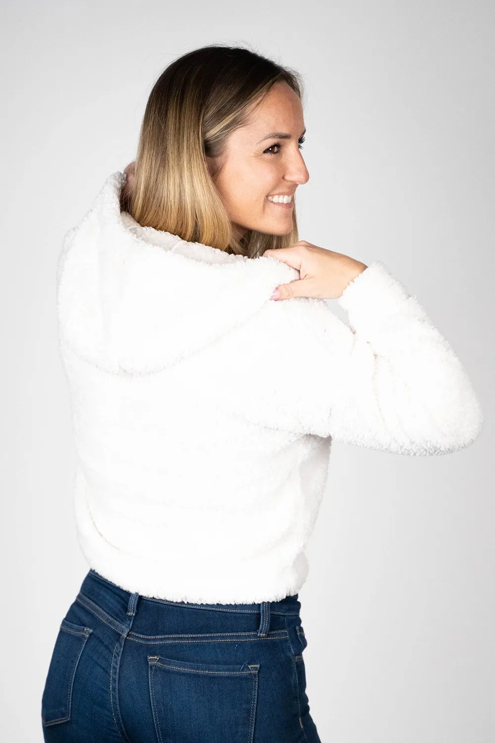 Sherpa Fleece Crop Hoodie sold by Nine Line product image thumbnail 5