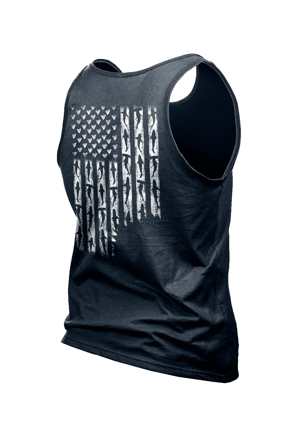 Men's Tank Top - Shark Flag sold by Nine Line
