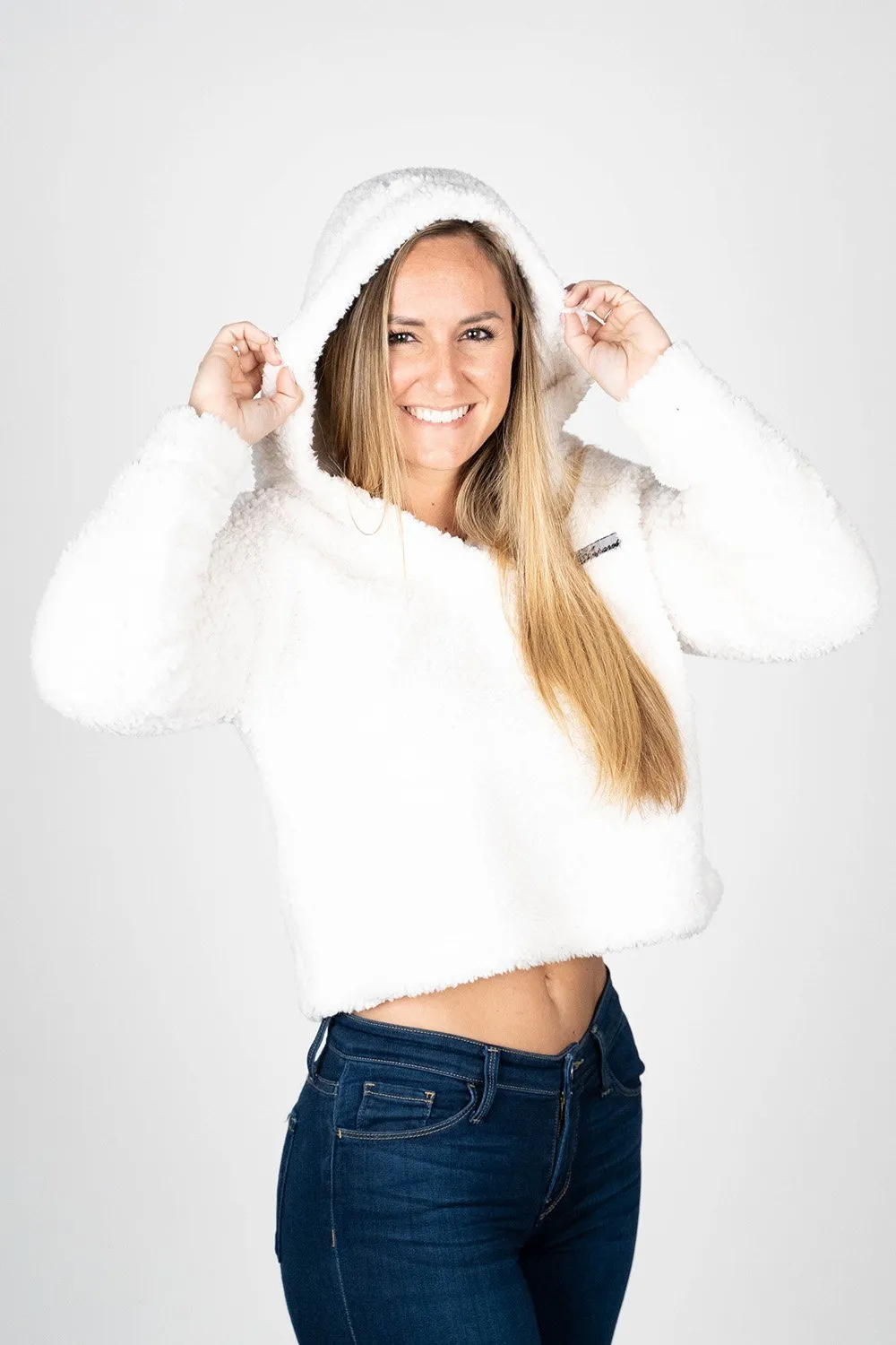 Sherpa Fleece Crop Hoodie sold by Nine Line product image thumbnail 3
