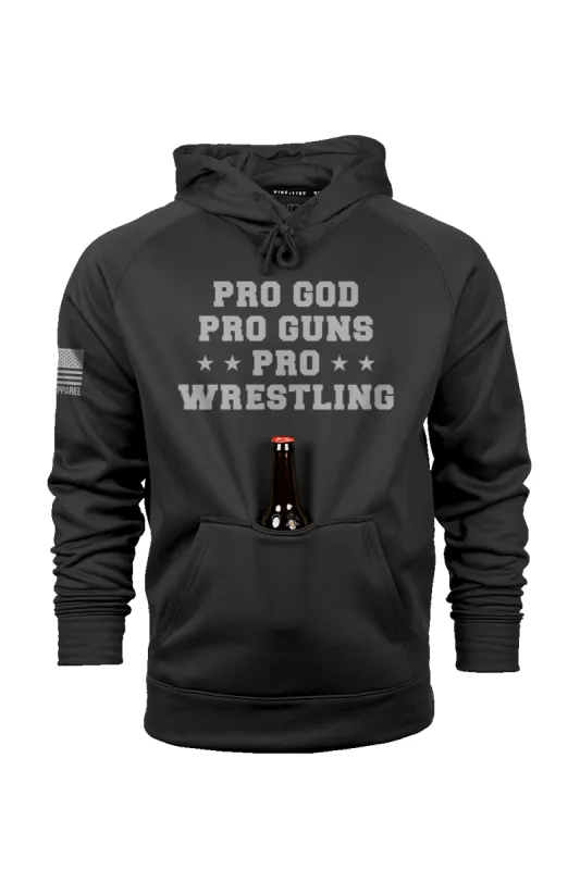 Pro Wrestling - Raglan Tailgater Hoodie sold by Nine Line