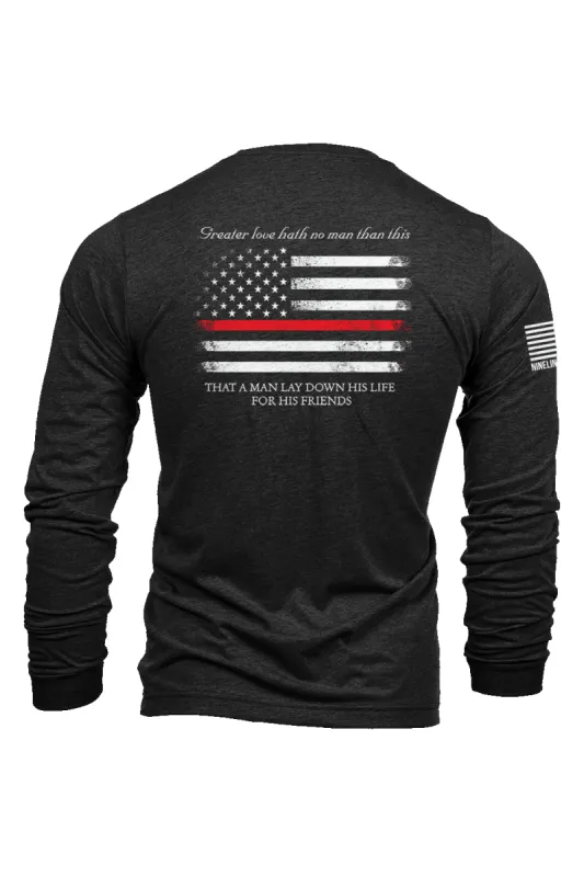 Thin Red Line - Long-Sleeve T-Shirt sold by Nine Line