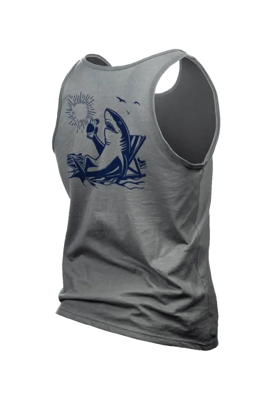 Beach Shark - Men's Tank Top sold by Nine Line