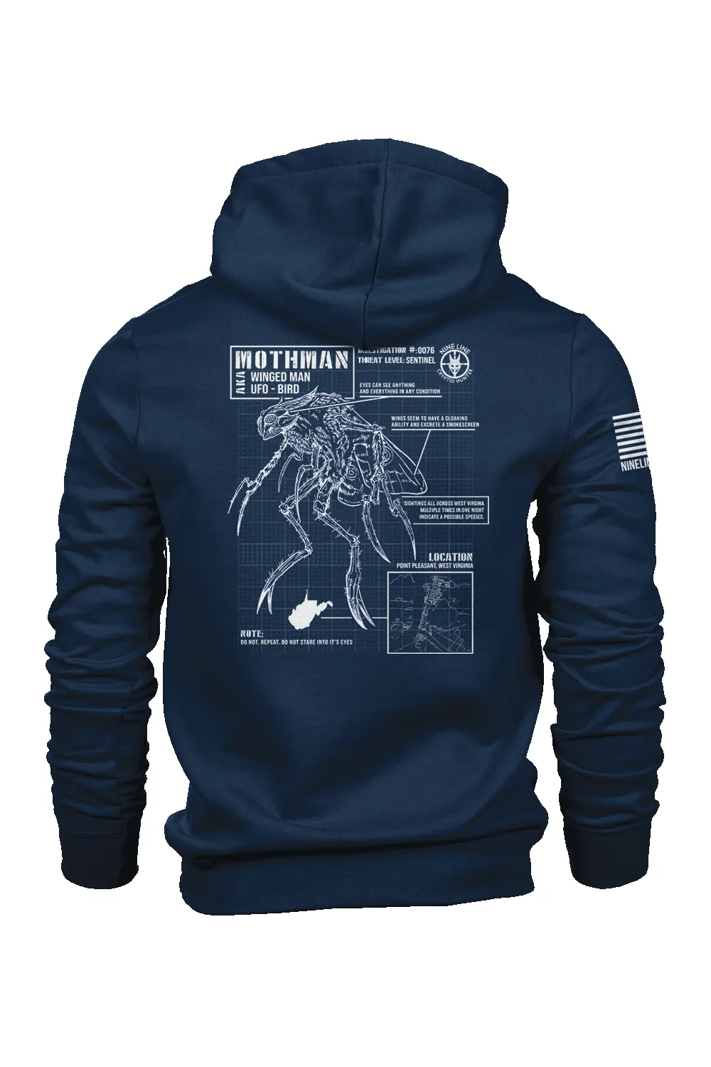 Mothman - Hoodie sold by Nine Line product image thumbnail 3