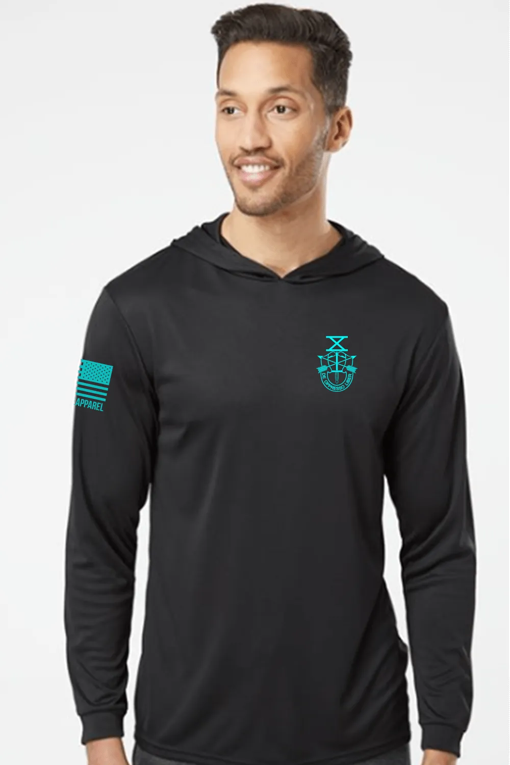 Combat Dive School Moisture Wicking Hooded - Long-Sleeve T-Shirt sold by Nine Line product image thumbnail 2