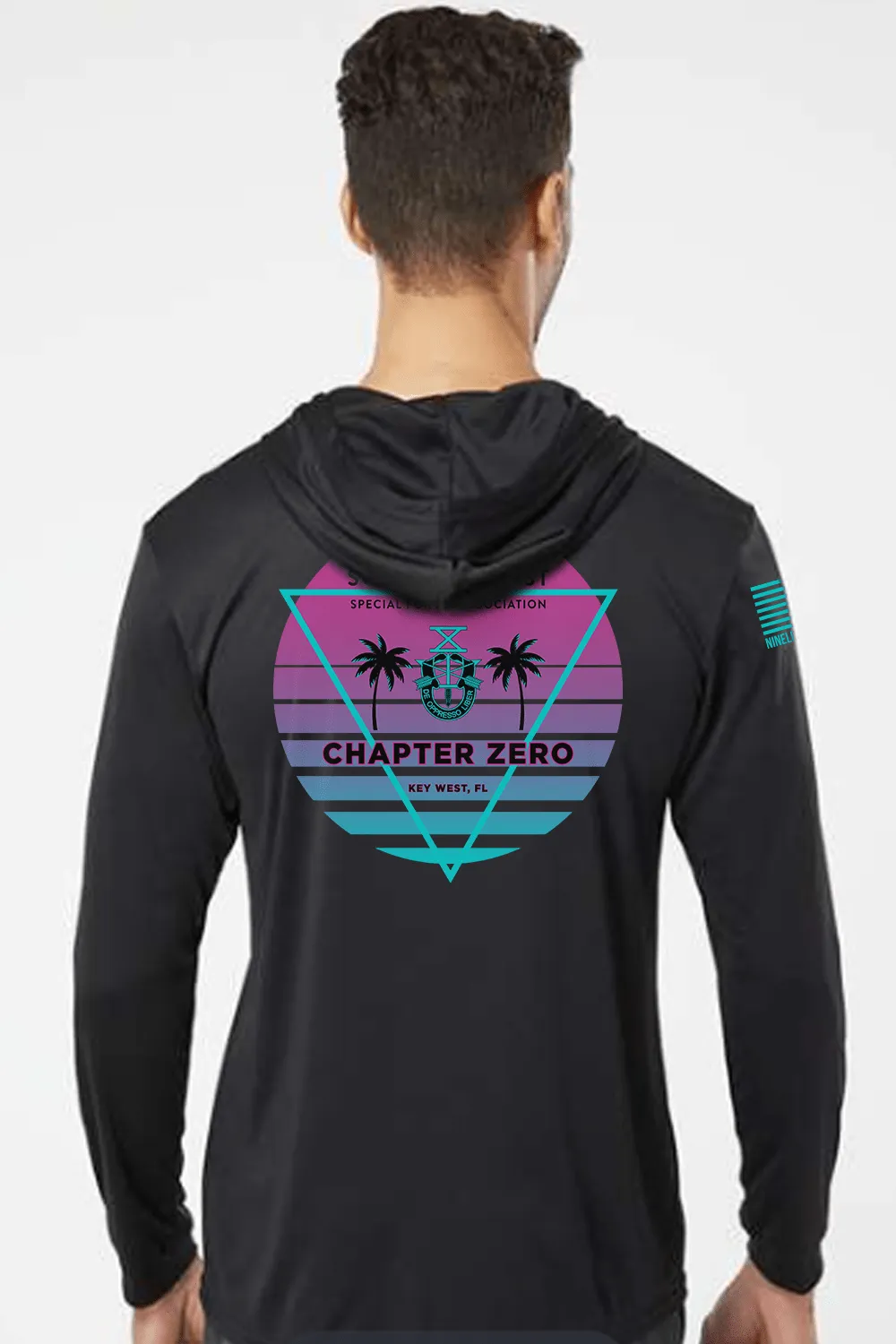 Combat Dive School Moisture Wicking Hooded - Long-Sleeve T-Shirt sold by Nine Line