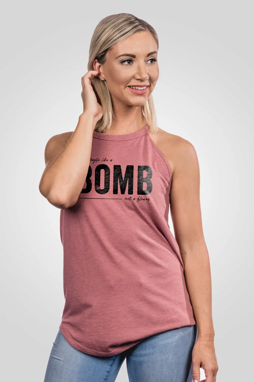 Women's Halter Tank - Like a Bomb sold by Nine Line