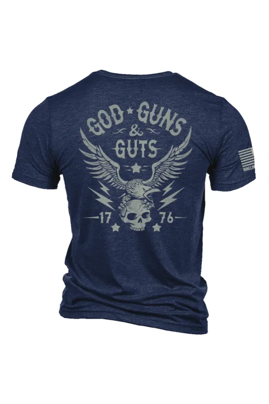 God, Guns and Guts - T-Shirt sold by Nine Line
