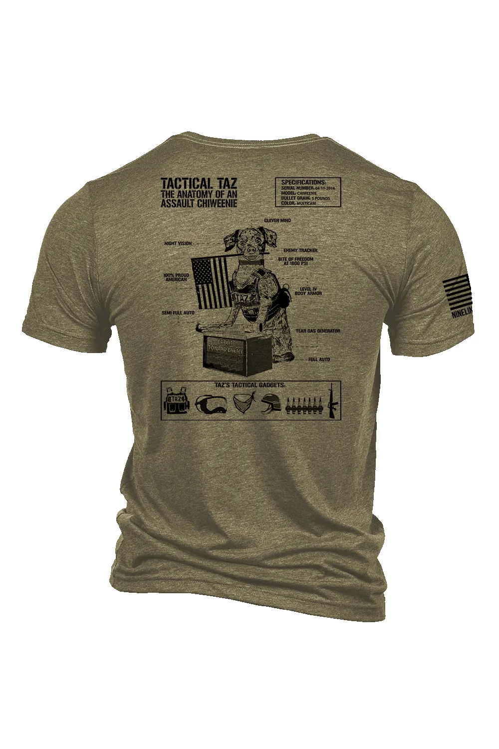 Tac Taz - T-Shirt sold by Nine Line product image thumbnail 3