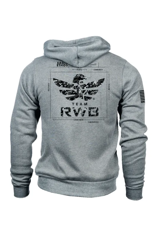Team RWB Eagle Ethos Schematic - Full-Zip Hoodie sold by Nine Line