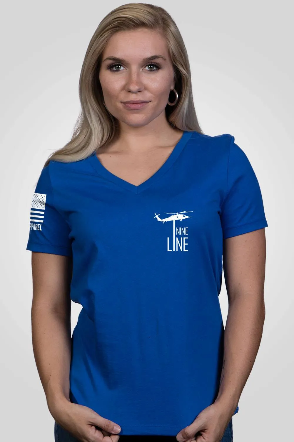 America - Women's Relaxed Fit V-Neck Shirt sold by Nine Line product image thumbnail 4