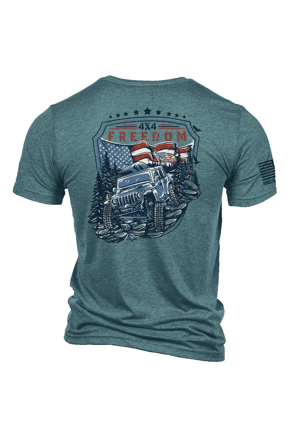 4x4 Freedom - T-Shirt sold by Nine Line product image thumbnail 3