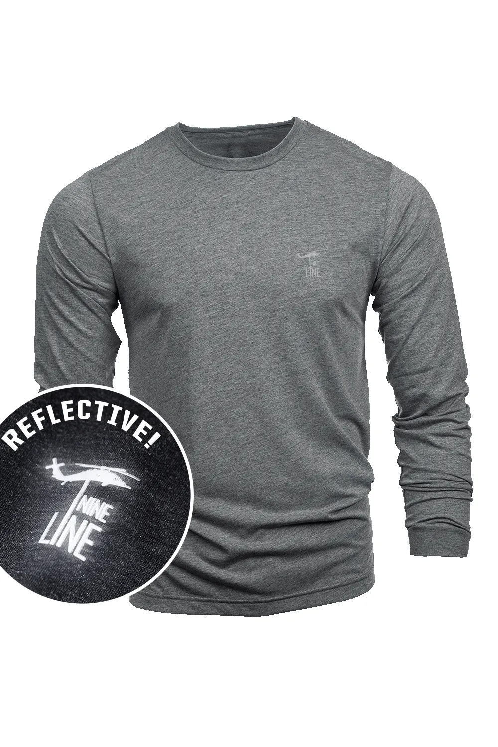 Reflective Dropline Logo - Long-Sleeve Shirt sold by Nine Line product image thumbnail 2
